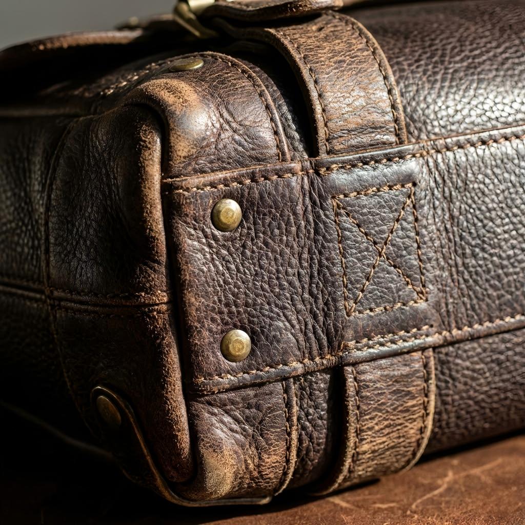Reinforced Leather Bottom oem travel messengers bag