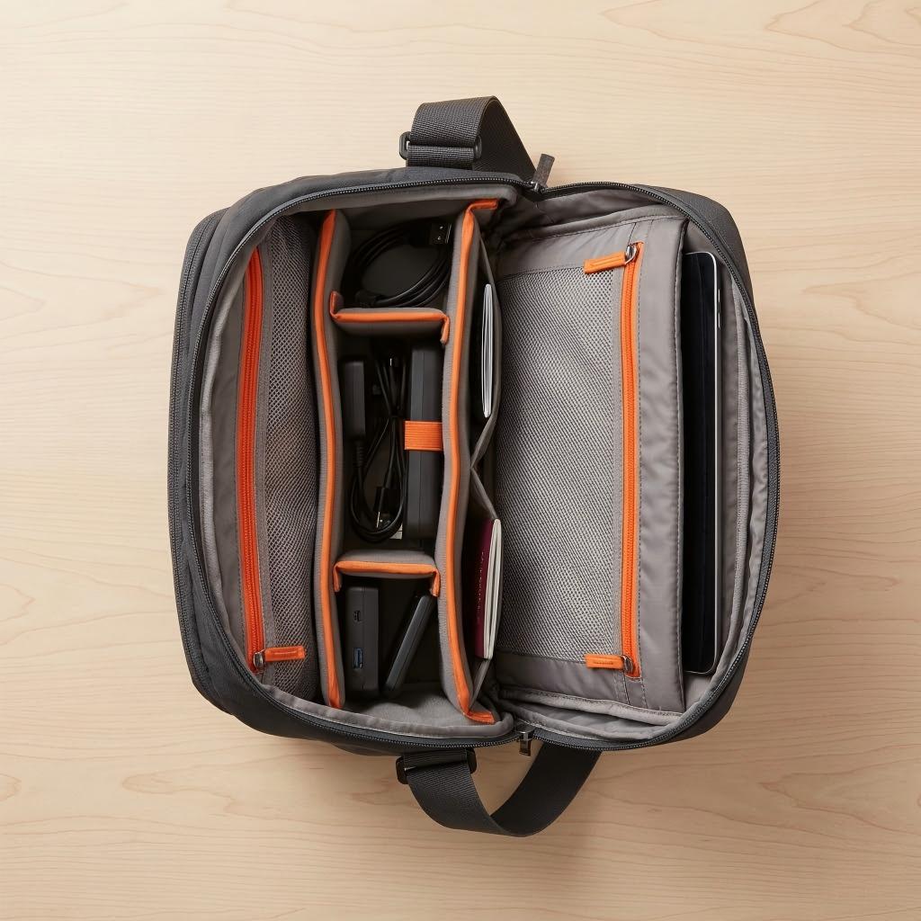 TSA-Friendly Compartment Layout crossbody bag