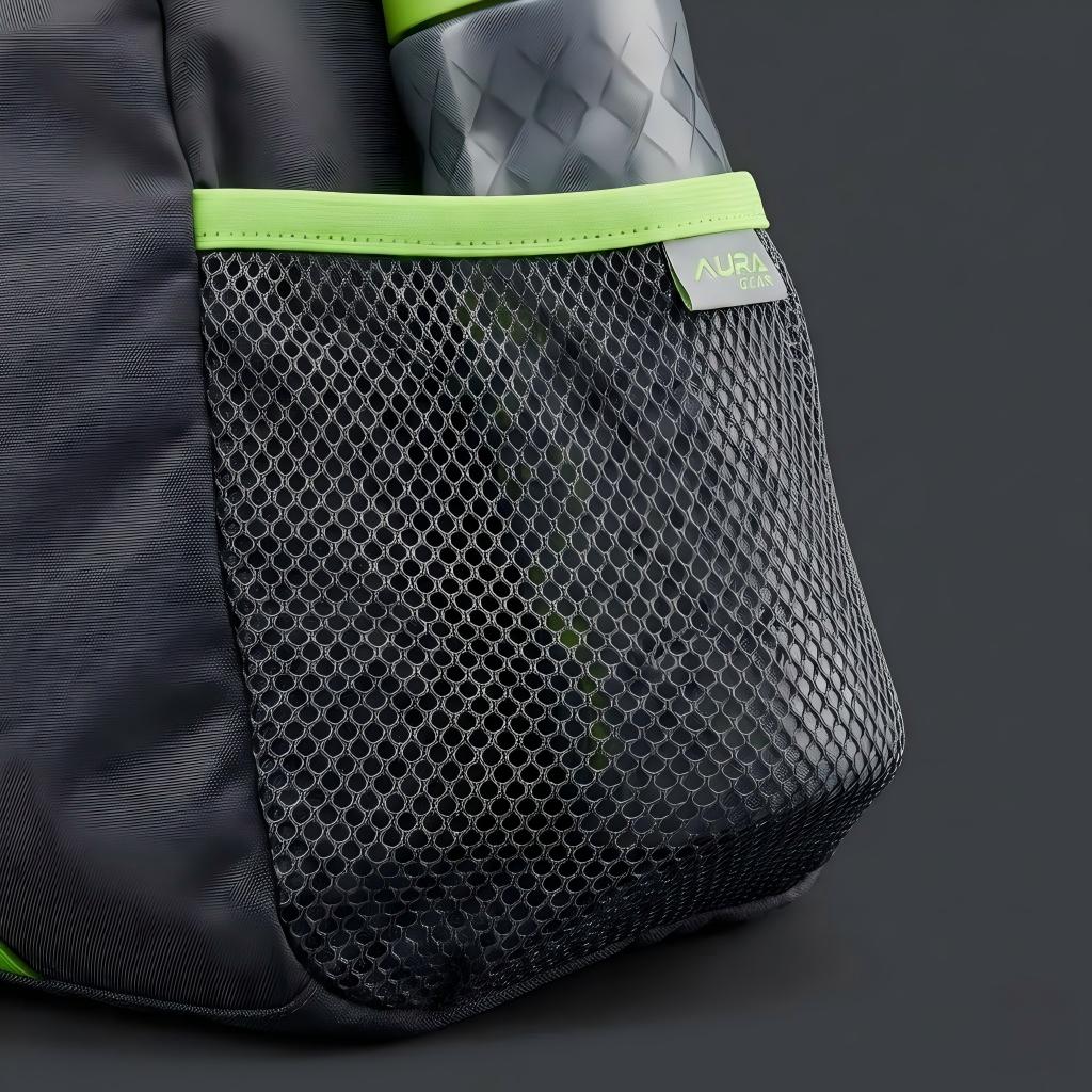 elastic mesh side pocket china garment duffel bag factories