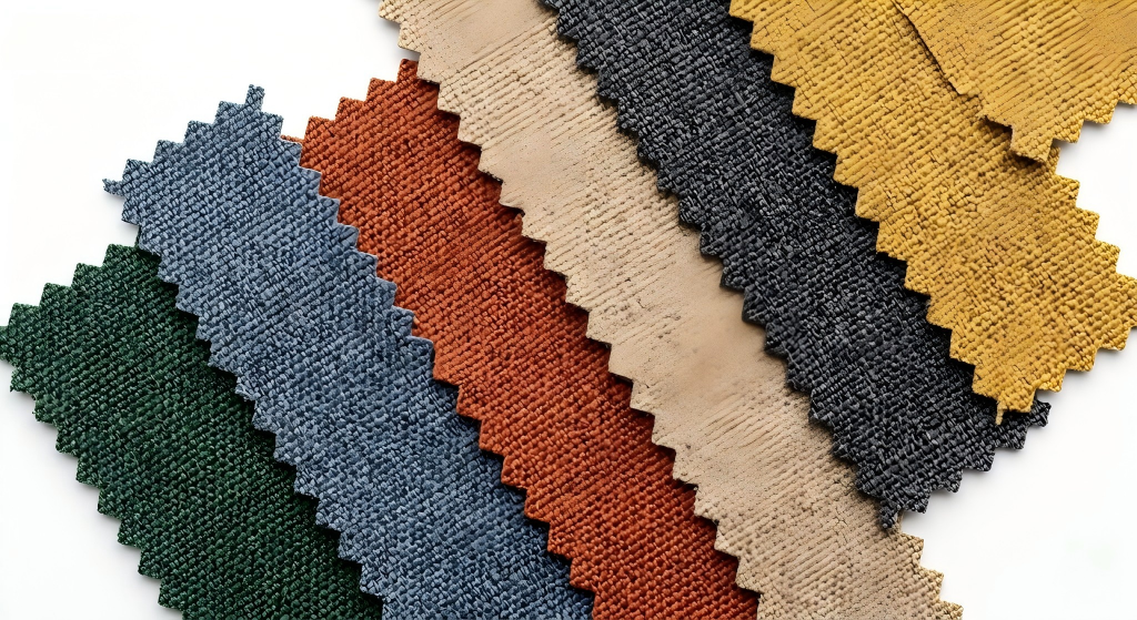 RPET recycled polyester fabric swatches