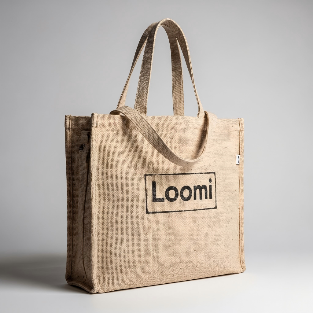 Stamped logo tole bag