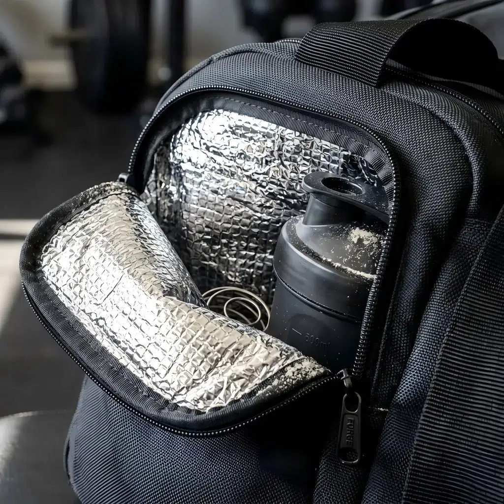 Tasca per shaker per proteine con fodera termica